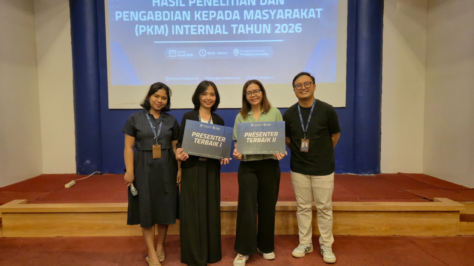Primakara University's DRPM Honors Outstanding Lecturers at the 2026 Internal Research and Community Service Dissemination